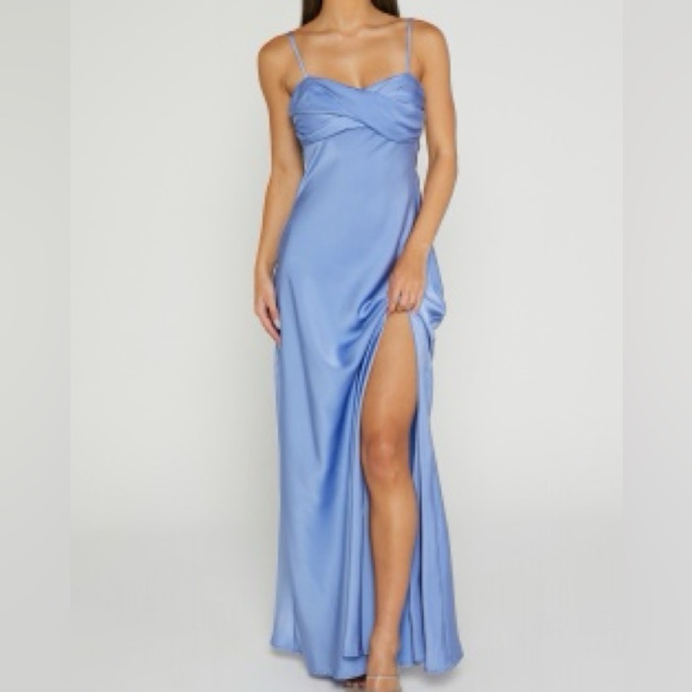 HALLIE MAXI DRESS - TWIST BODICE THIGH SPLIT DRESS